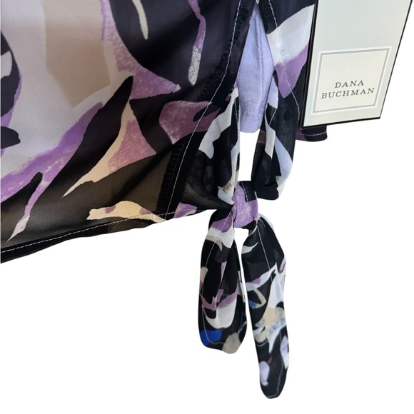 NWT Dana Buchman Abstract Black/Purple Top XLARGE #S - Picture 4 of 11